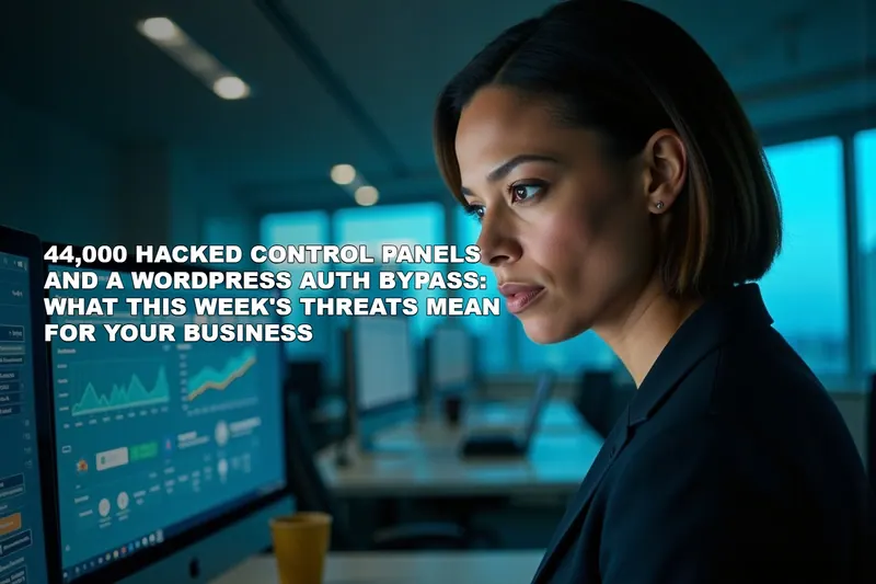 44,000 Hacked Control Panels and a WordPress Auth Bypass: What This Week's Threats Mean for Your Business