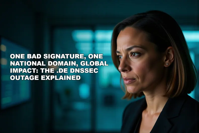 One Bad Signature, One National Domain, Global Impact: The .de DNSSEC Outage Explained
