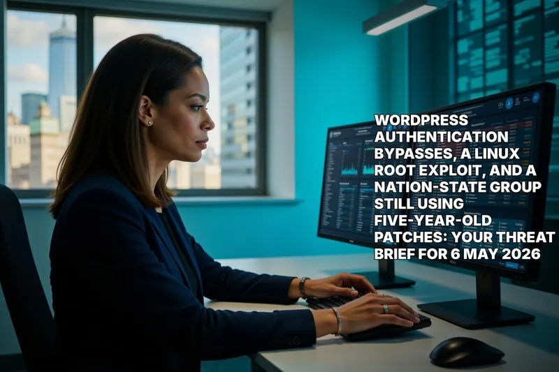 WordPress Authentication Bypasses, a Linux Root Exploit, and a Nation-State Group Still Using Five-Year-Old Patches: Your Threat Brief for 6 May 2026