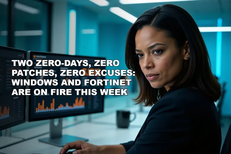 Two Zero-Days, Zero Patches, Zero Excuses: Windows and Fortinet Are on Fire This Week